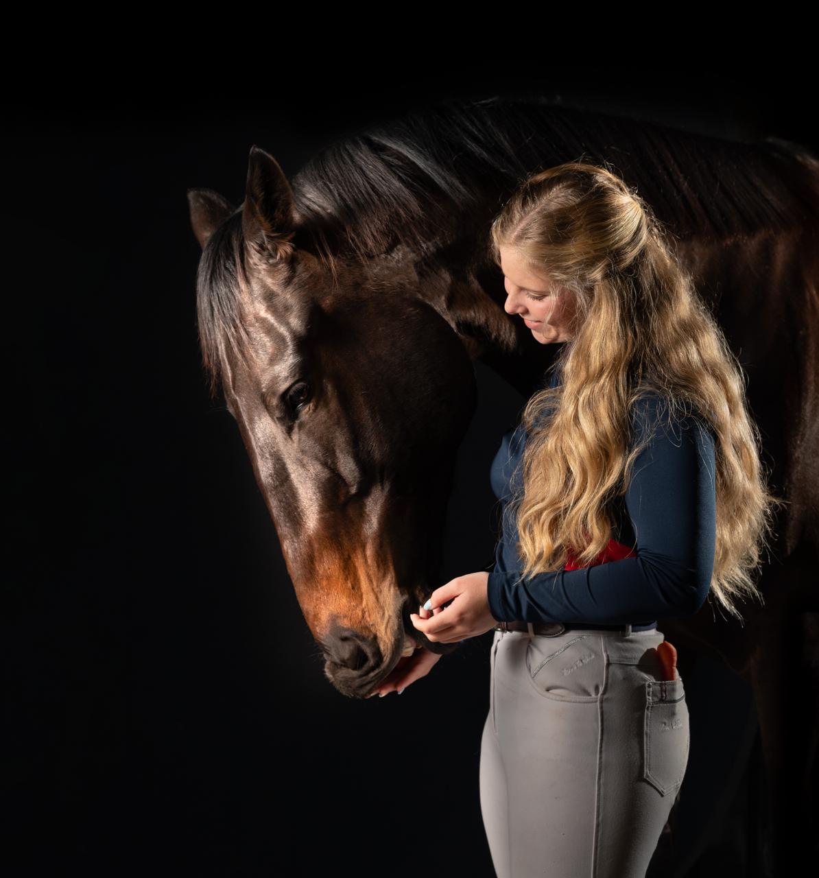 Chloe with a horse